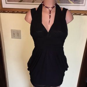 BeBe Sheer with sequence dress